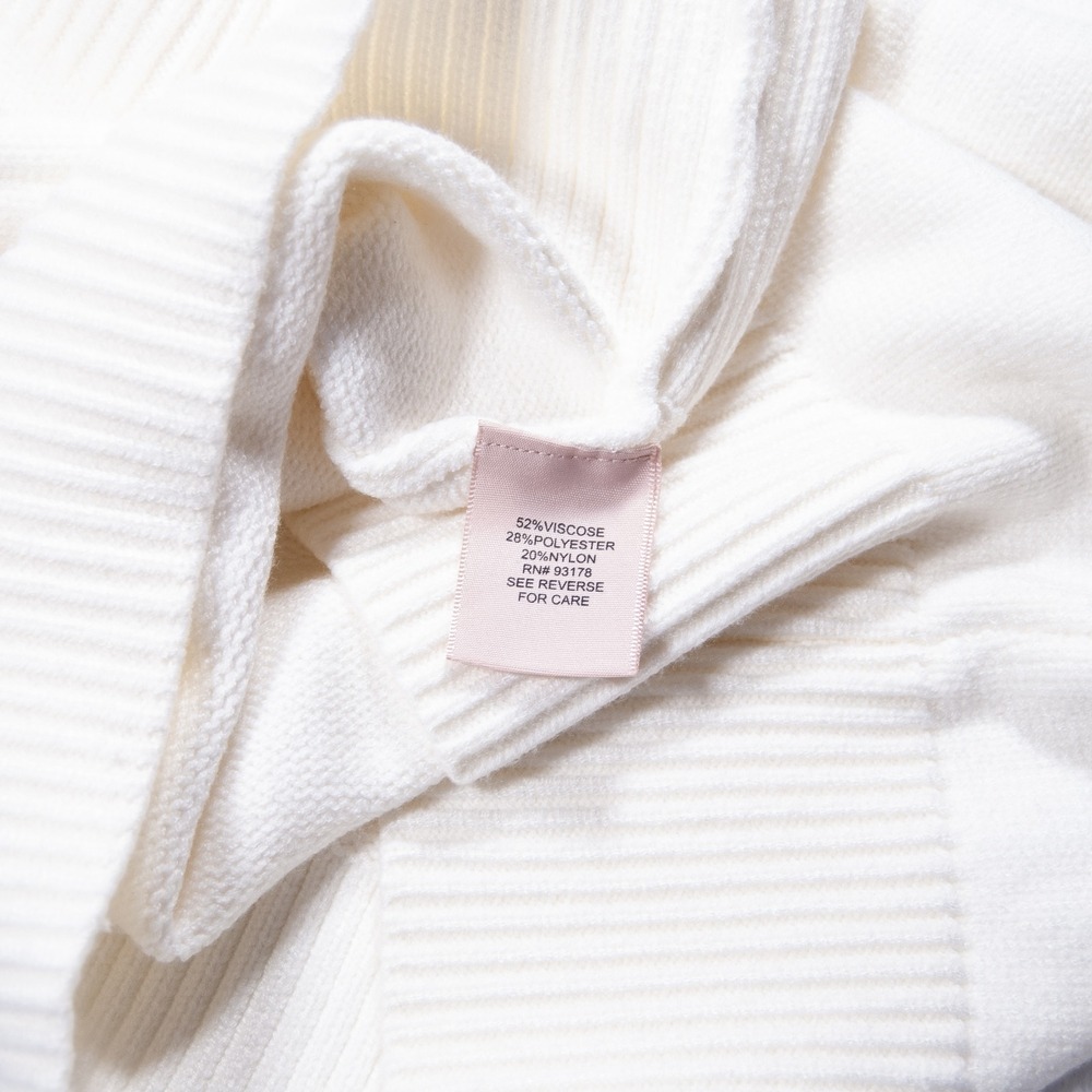 Philosophy Republic Clothing Women Cream Ribbed Knit‎ Crew Neck Sweater Size L - Picture 7 of 10